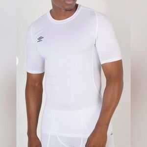 Umbro Short Sleeve Crew Base Layer White